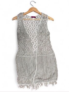 Demanding‎ by Say What? Y2K Crochet Fringe Vest